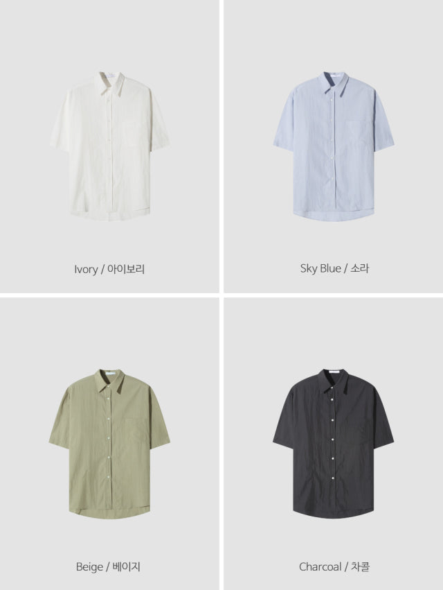 Airy Minimal Half Shirt