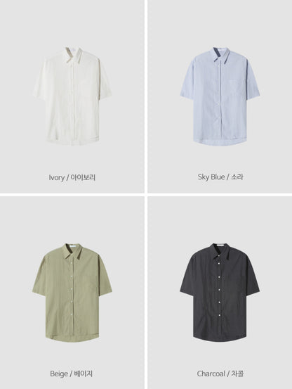 Airy Minimal Half Shirt