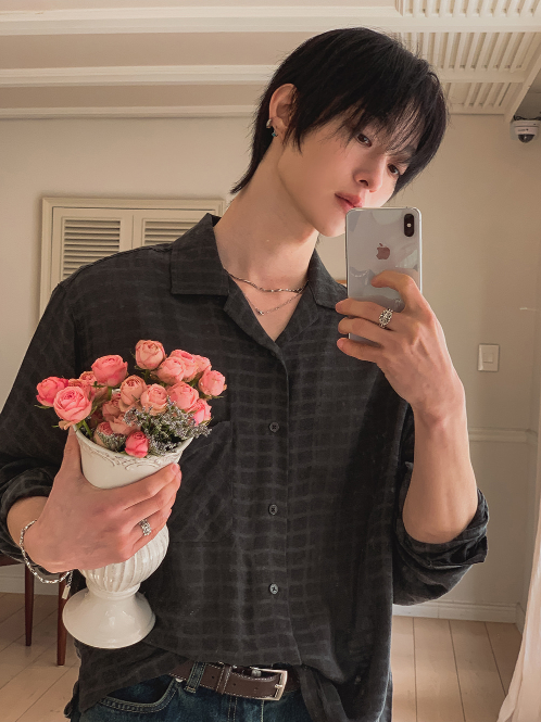 Pigment-Washed Nylon Shirt Jacket