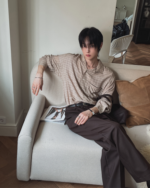 Pigment-Washed Nylon Shirt Jacket