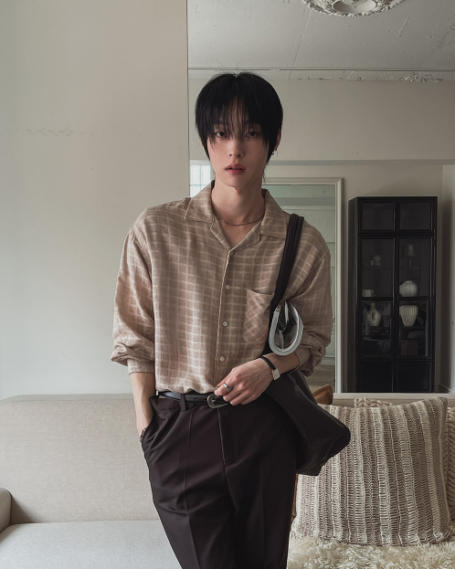 Pigment-Washed Nylon Shirt Jacket