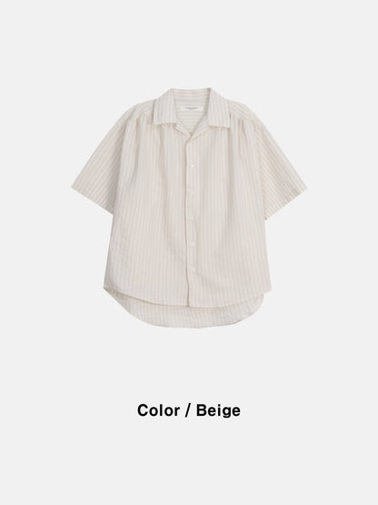 Pigment-Washed Nylon Shirt Jacket