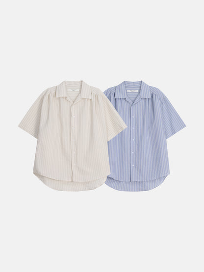 Pigment-Washed Nylon Shirt Jacket