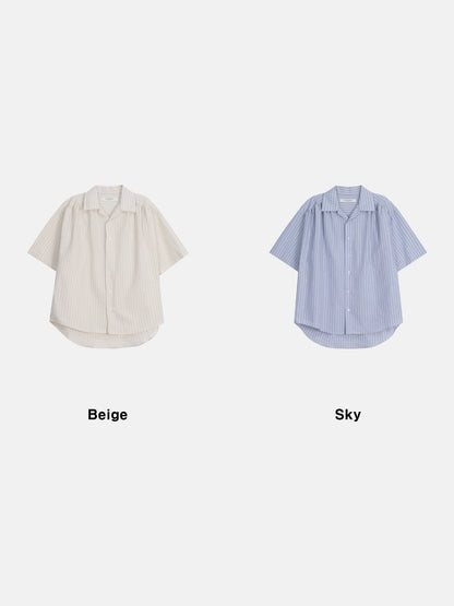 Pigment-Washed Nylon Shirt Jacket