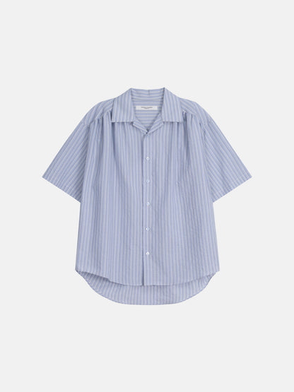 Pigment-Washed Nylon Shirt Jacket