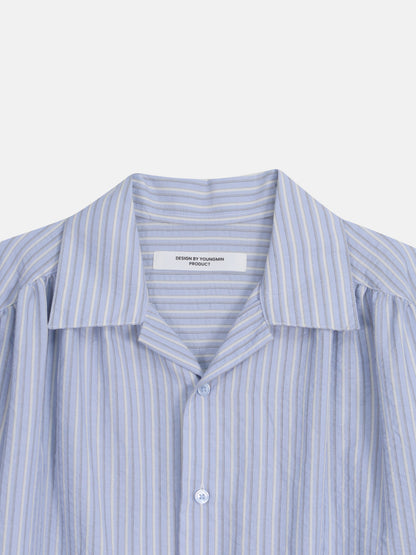 Pigment-Washed Nylon Shirt Jacket