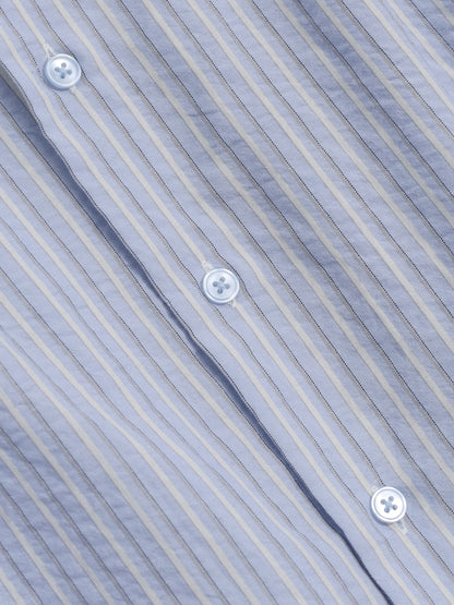 Pigment-Washed Nylon Shirt Jacket