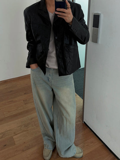 Puckered Wide Pants