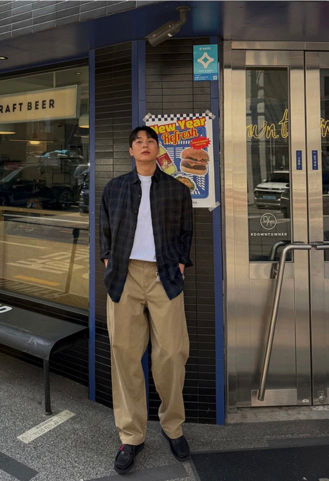 Pigment-Washed Nylon Shirt Jacket