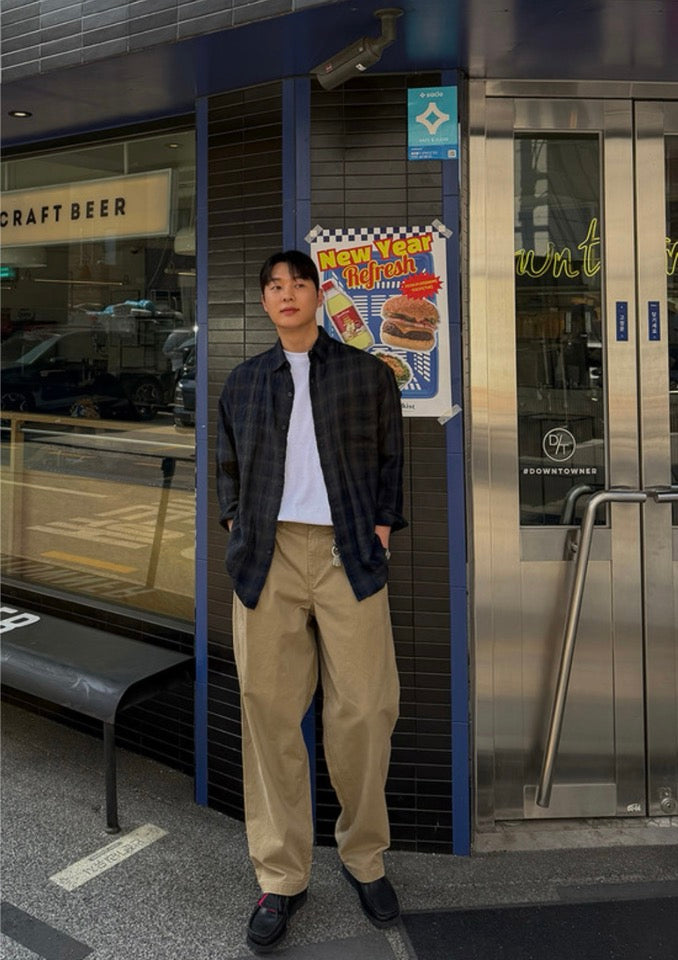 Pigment-Washed Nylon Shirt Jacket