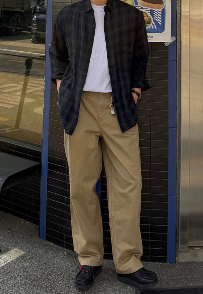 Pigment-Washed Nylon Shirt Jacket