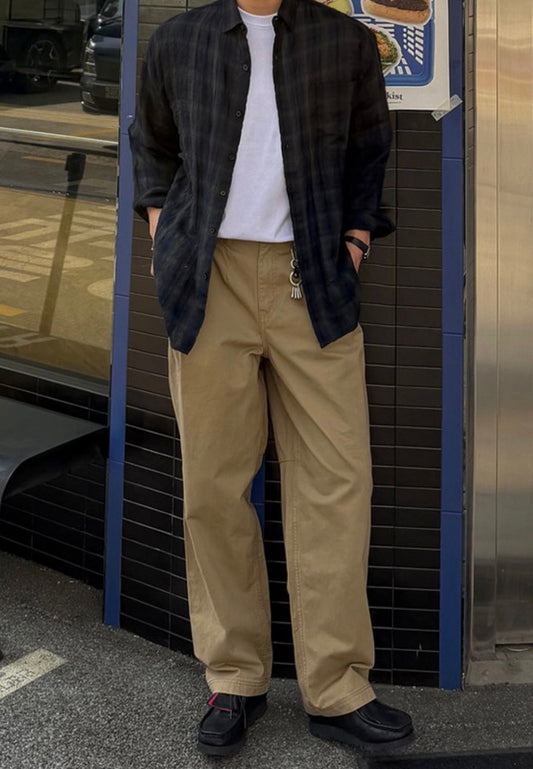 Pigment-Washed Nylon Shirt Jacket