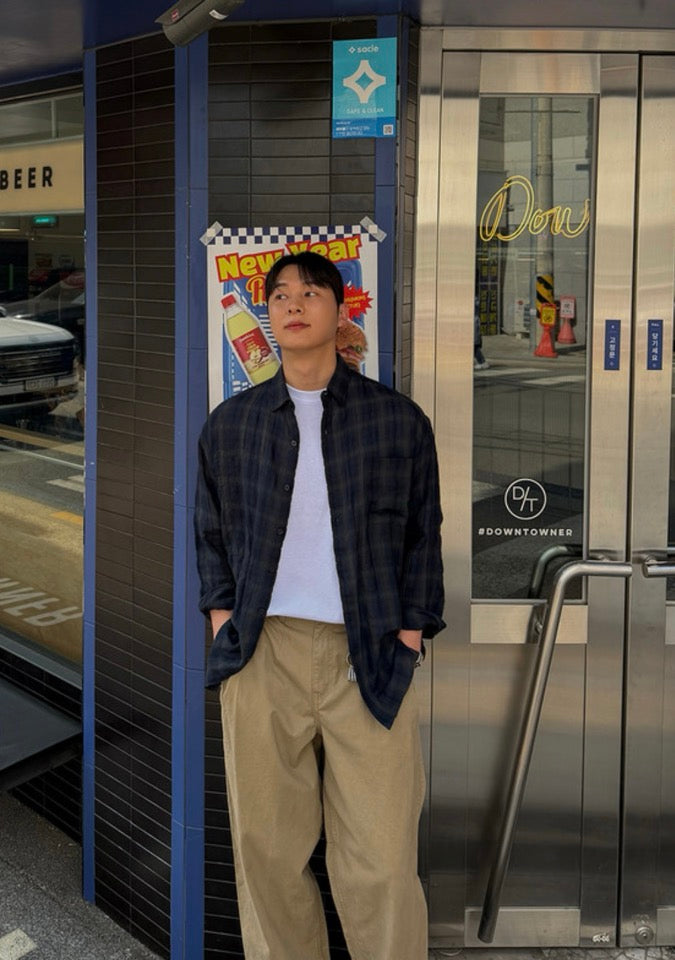 Pigment-Washed Nylon Shirt Jacket