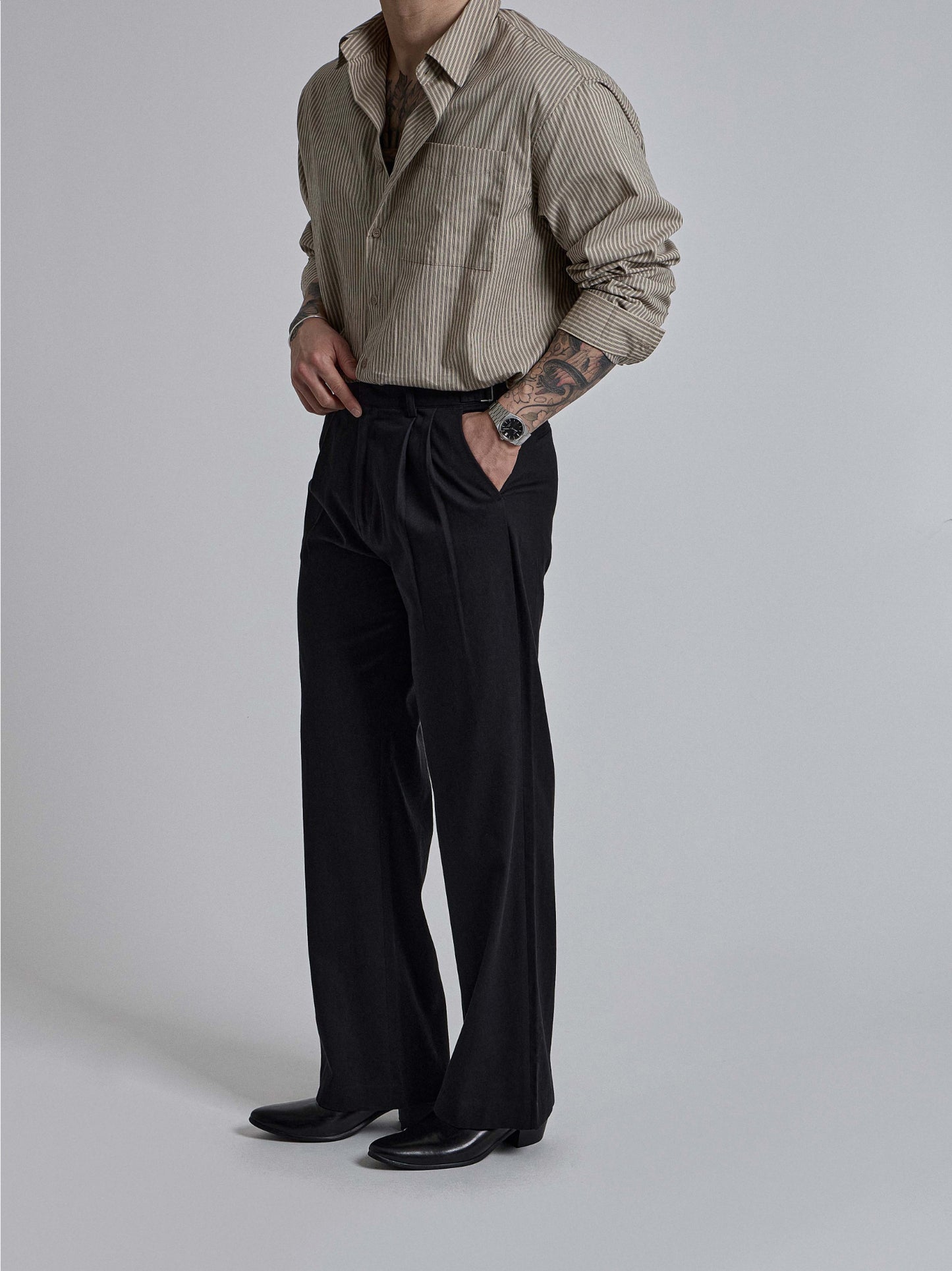 Puckered Wide Pants