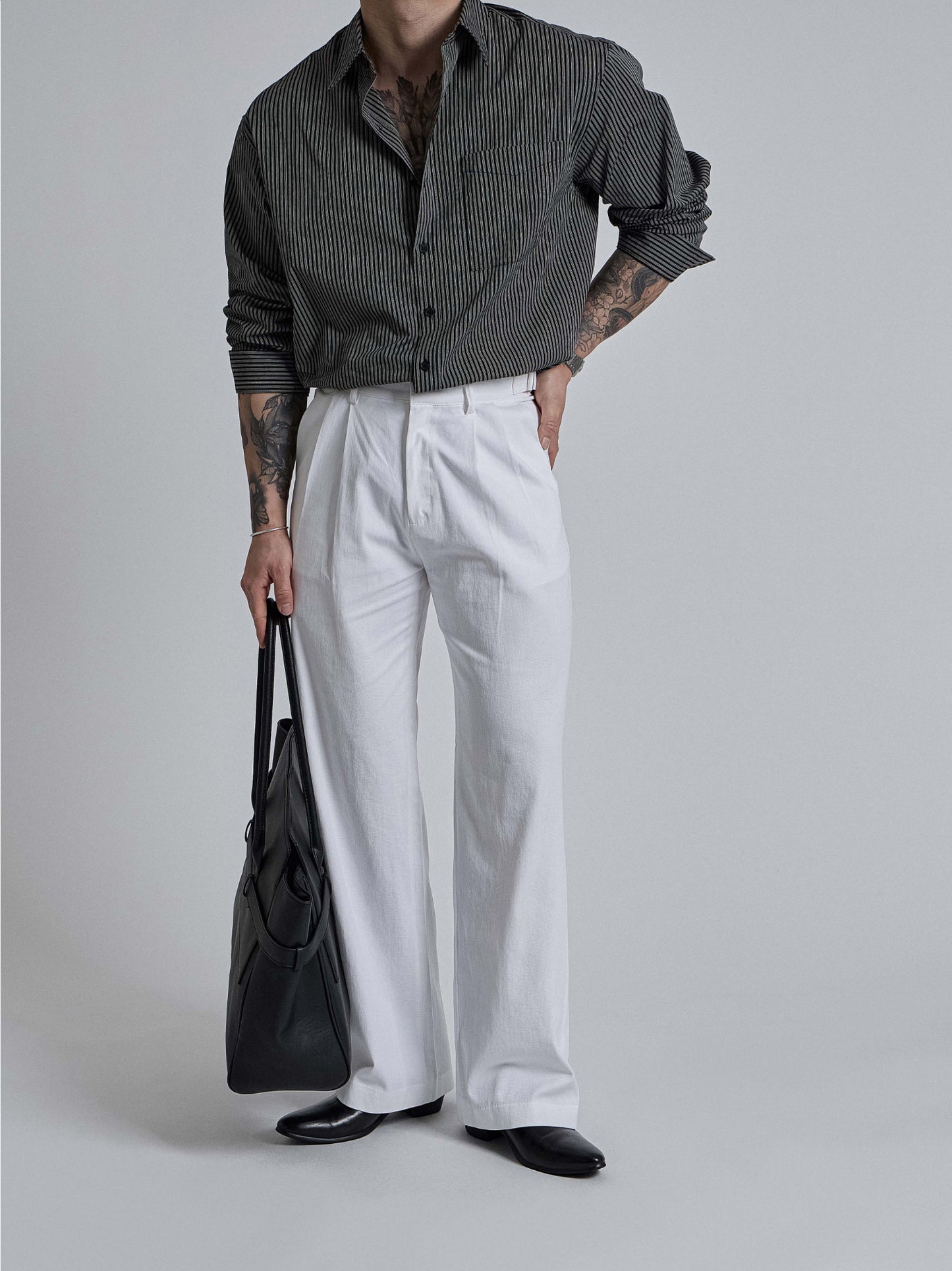 Puckered Wide Pants
