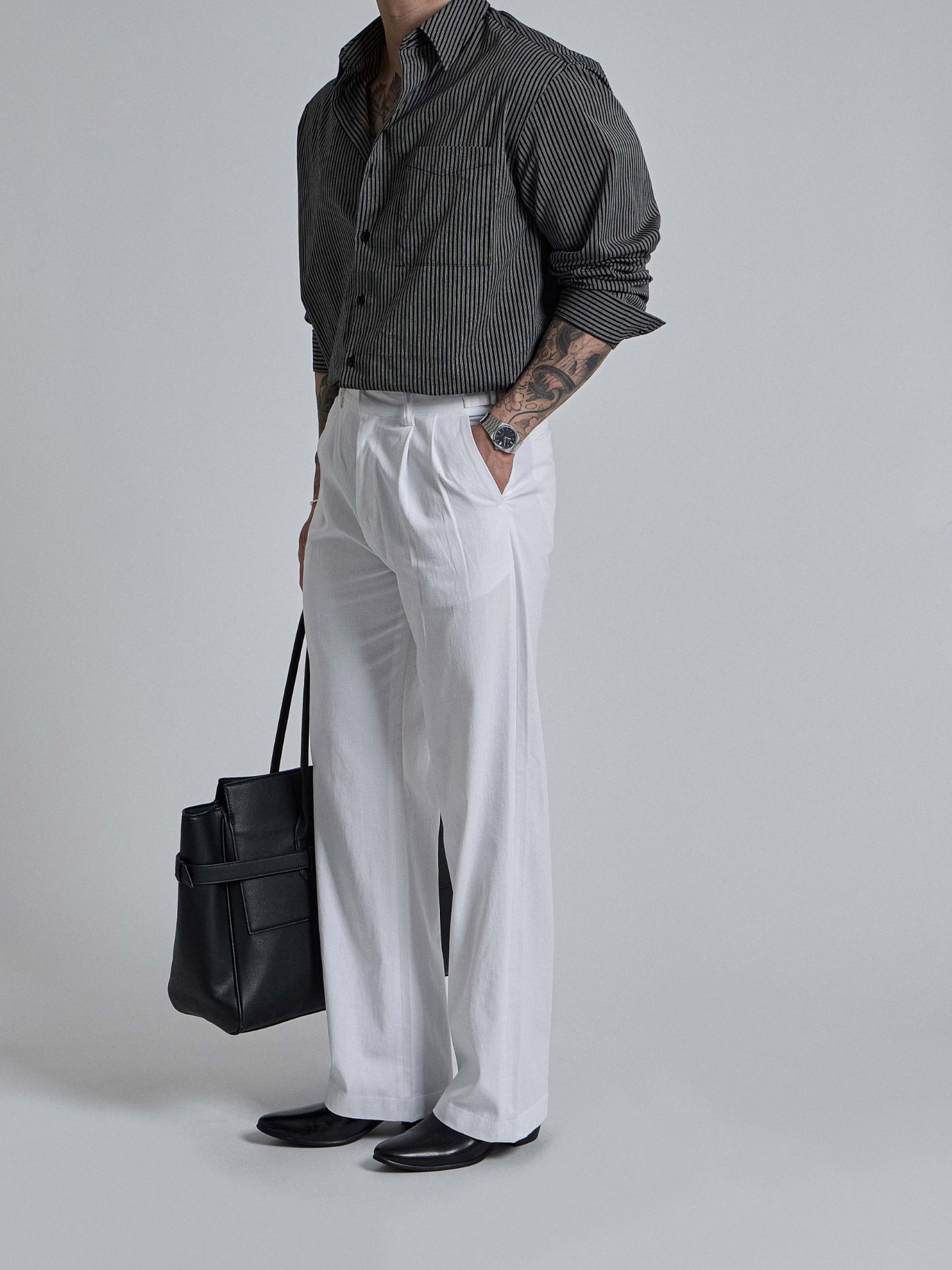 Puckered Wide Pants