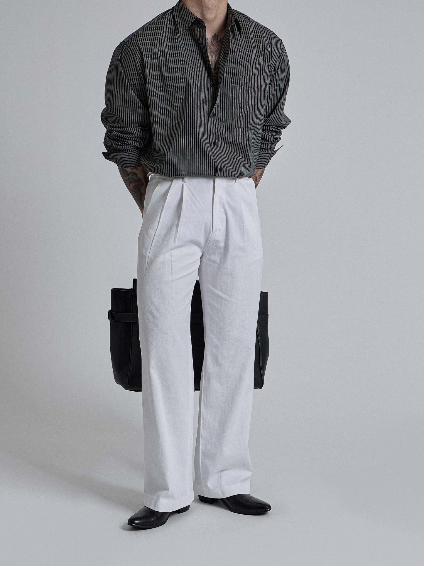 Puckered Wide Pants