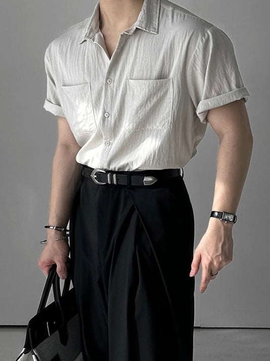 Soft Wrinkle Half Sleeve Shirt
