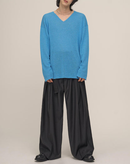 Noir Belted Wide Slacks