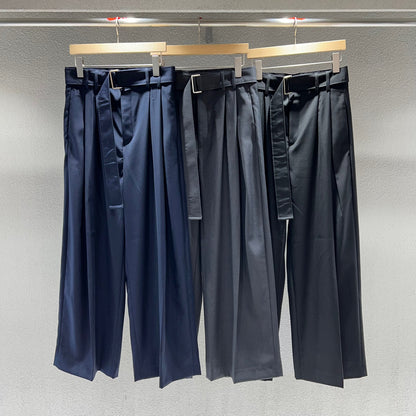 Noir Belted Wide Slacks