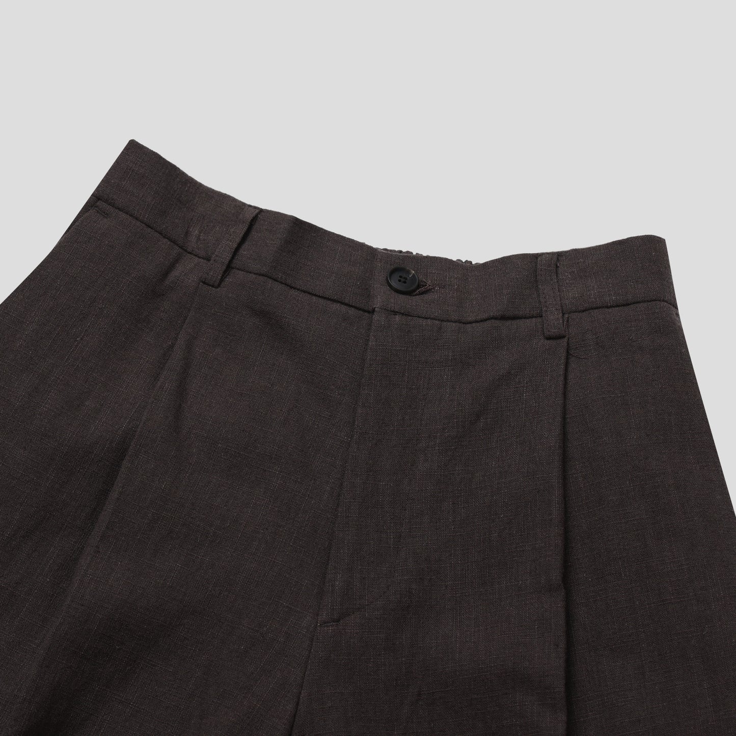 Linen Touch Pleated Half Shorts