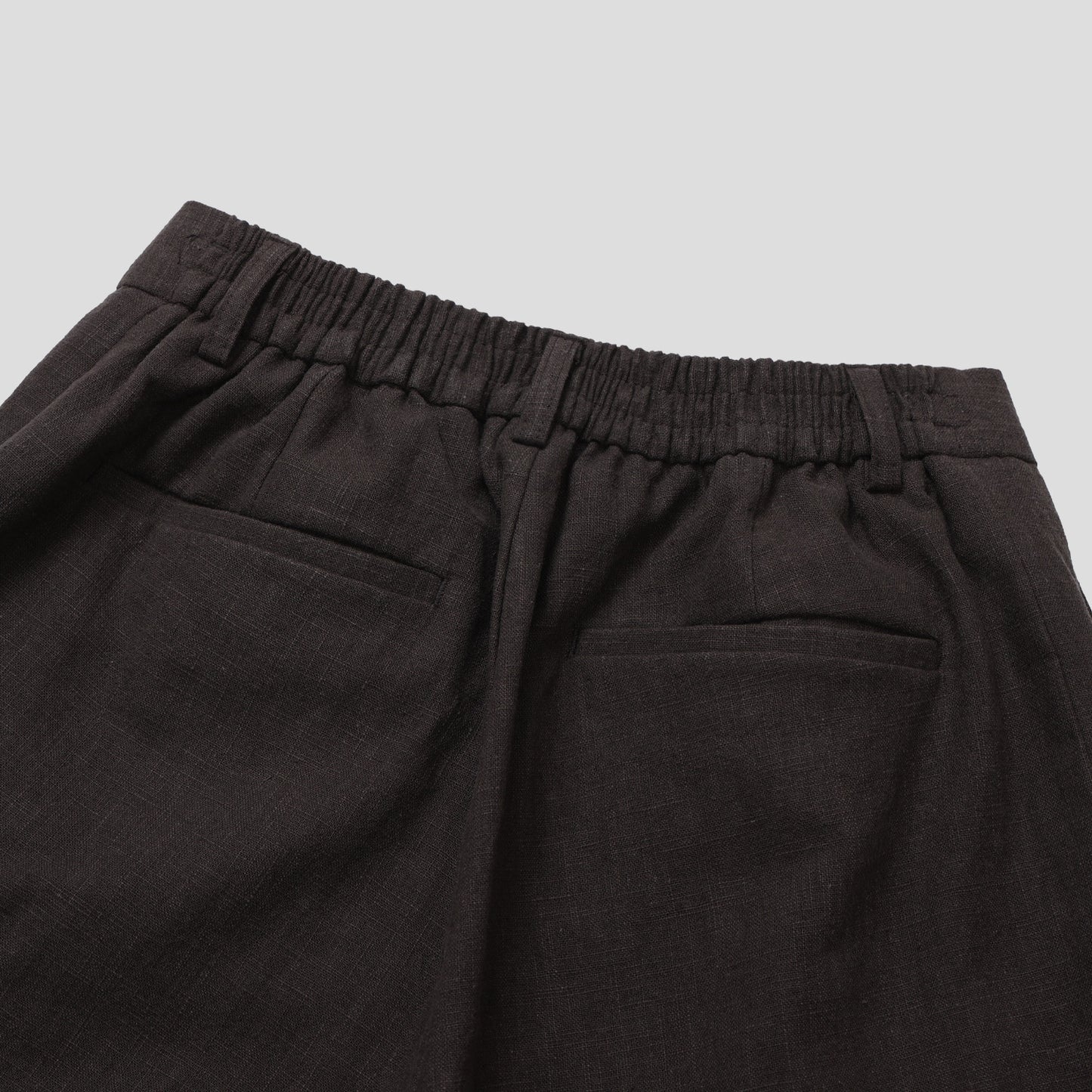 Linen Touch Pleated Half Shorts