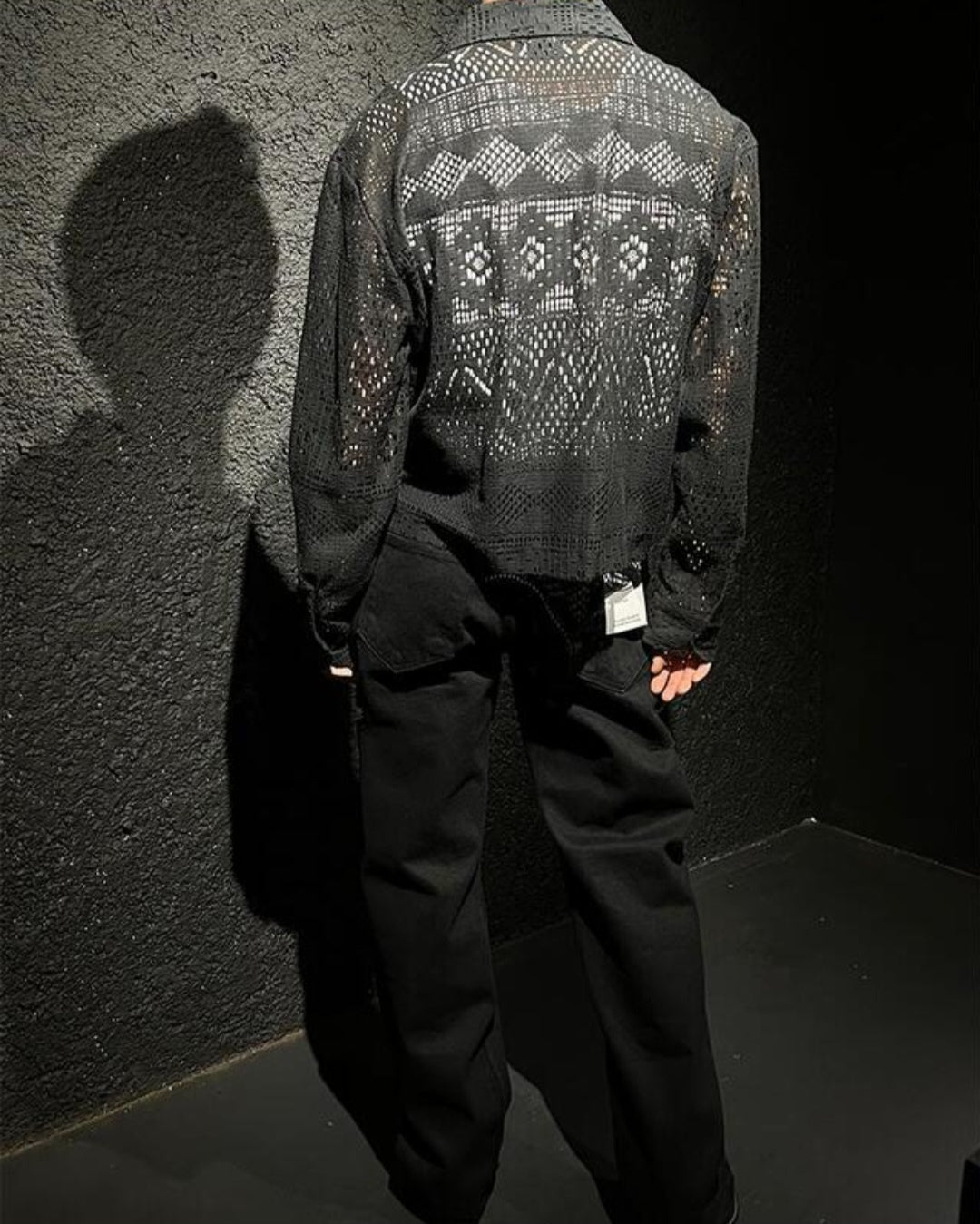 Pigment-Washed Nylon Shirt Jacket