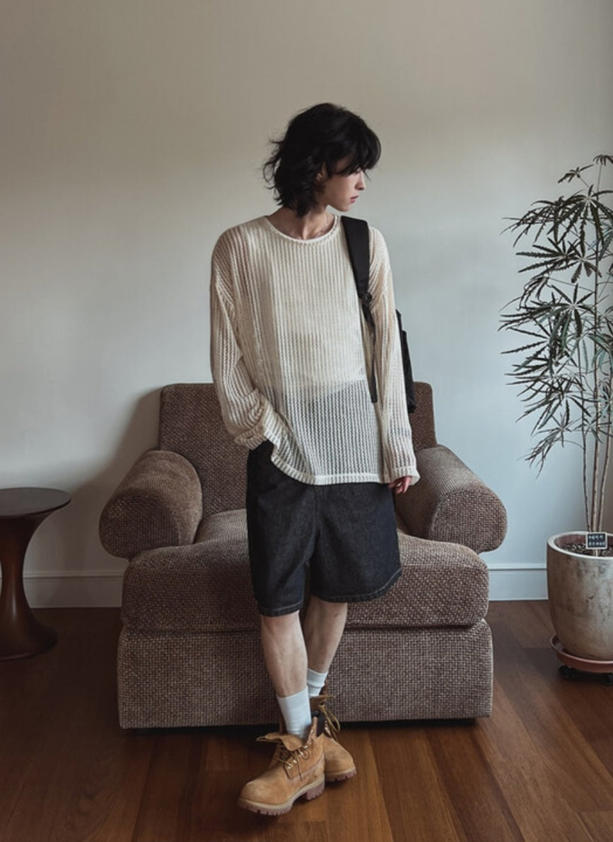 Pigment-Washed Nylon Shirt Jacket