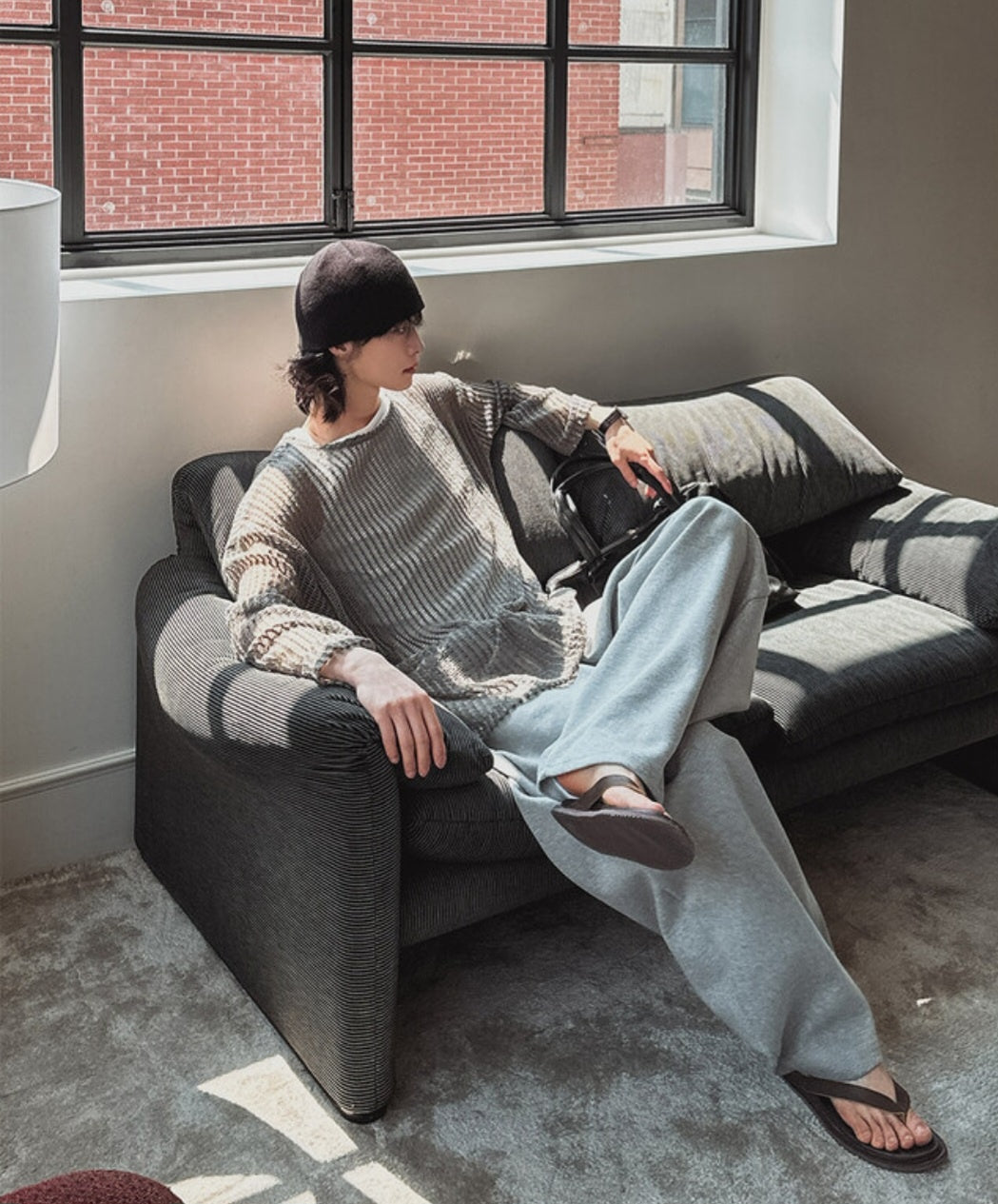 Pigment-Washed Nylon Shirt Jacket