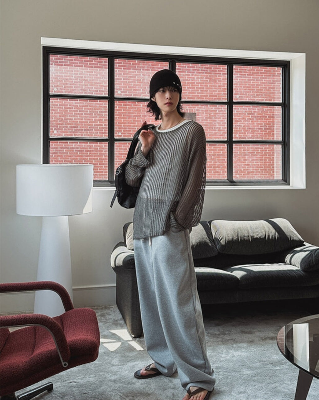 Pigment-Washed Nylon Shirt Jacket