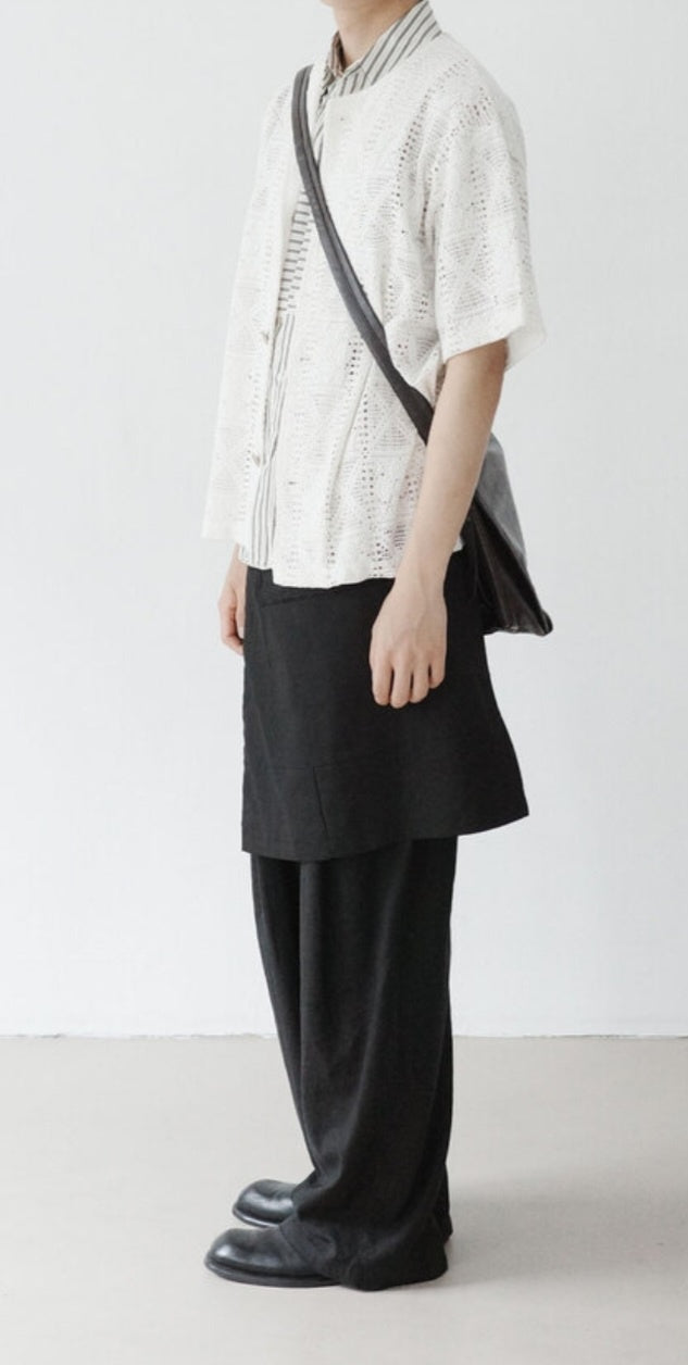 Pigment-Washed Nylon Shirt Jacket