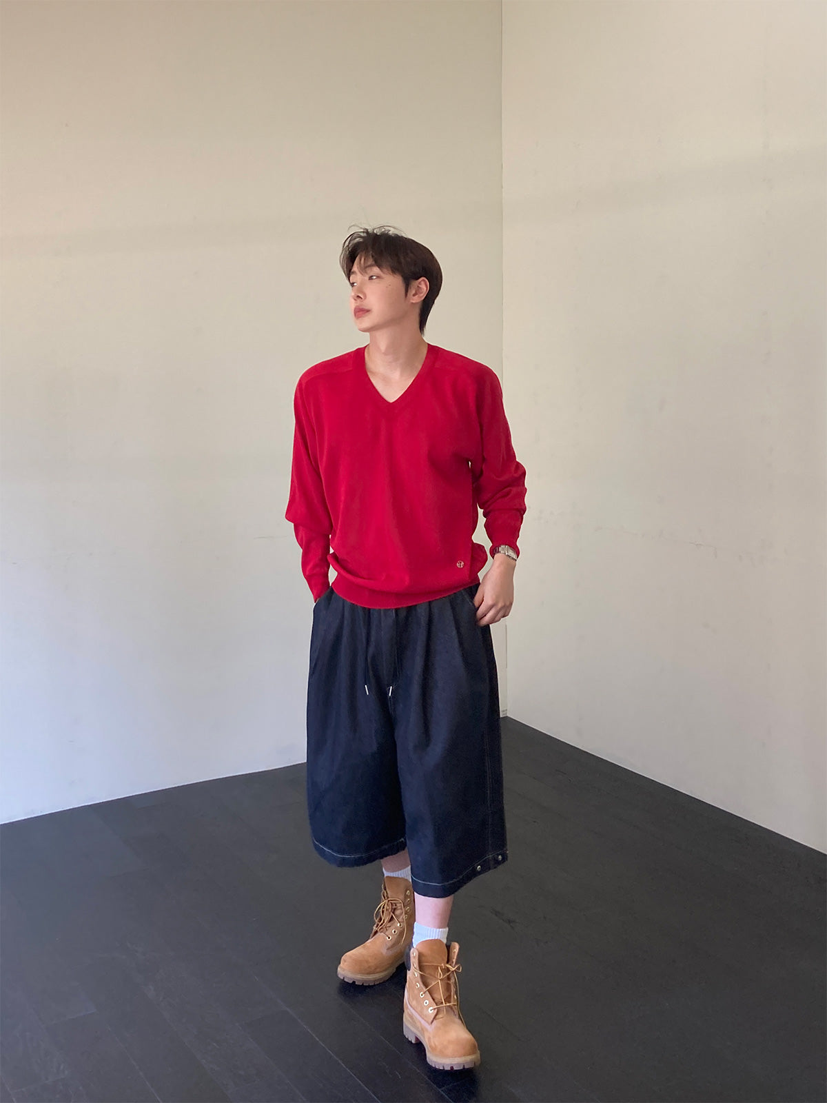 Pigment-Washed Nylon Shirt Jacket