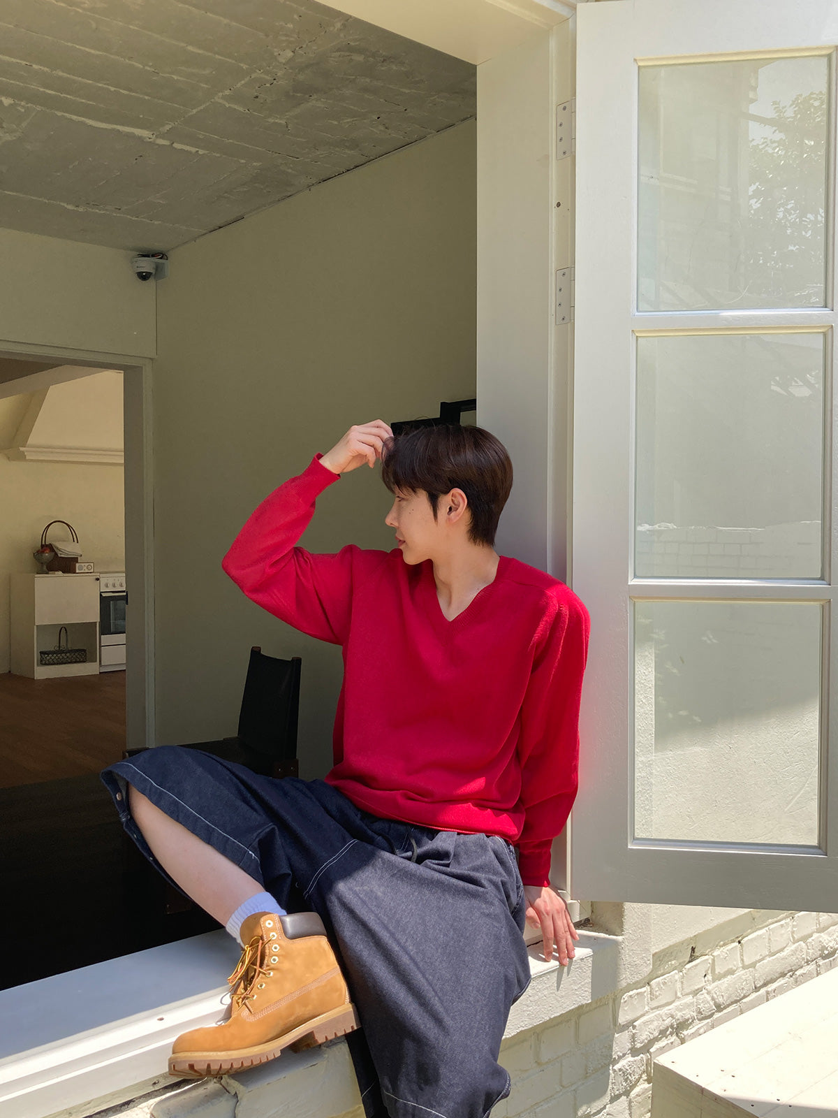 Pigment-Washed Nylon Shirt Jacket