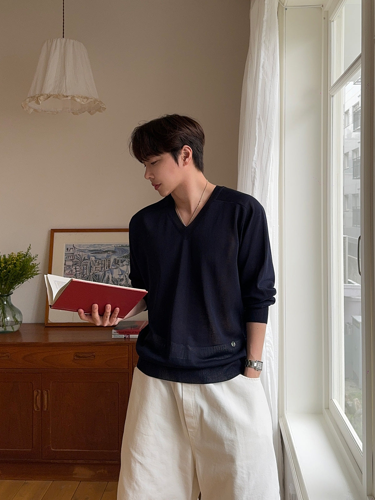 Pigment-Washed Nylon Shirt Jacket