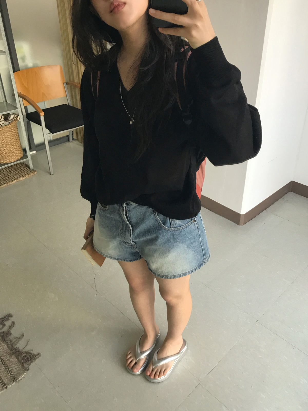 Pigment-Washed Nylon Shirt Jacket