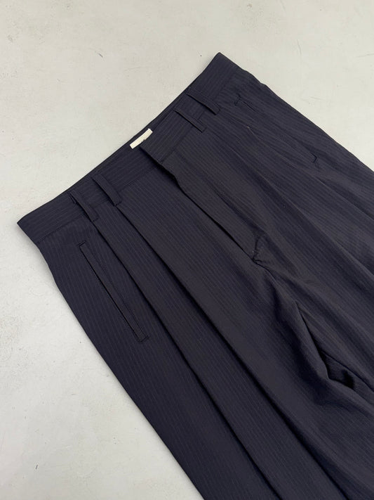 Fine Stripe Wide Slacks