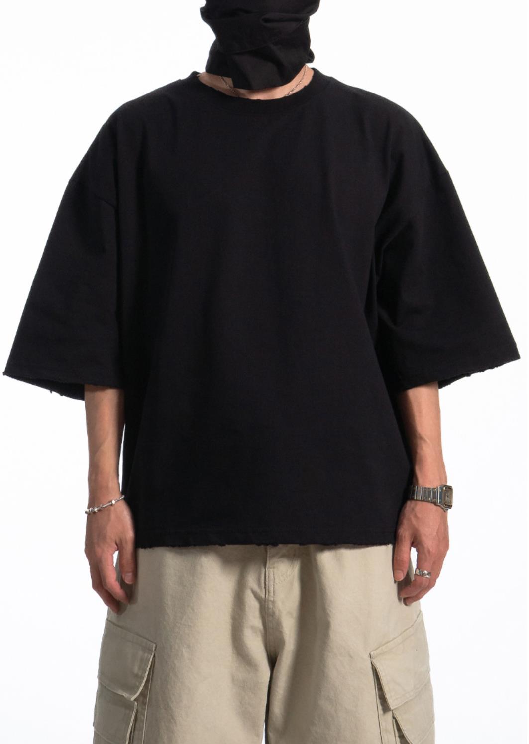 Raw Edge Oversized T-Shirt