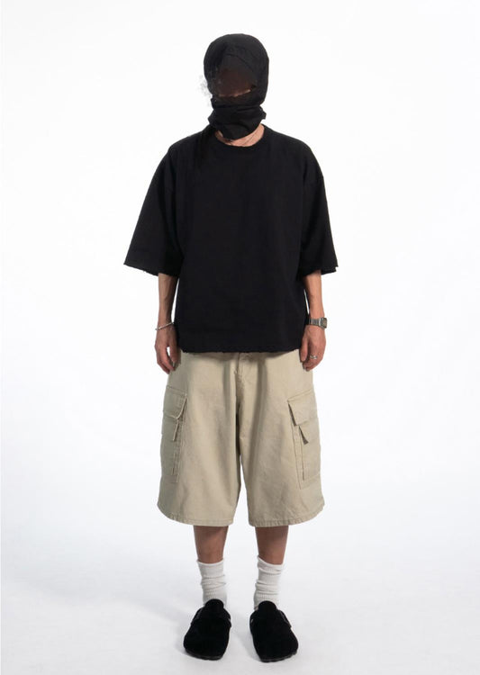 Raw Edge Oversized T-Shirt