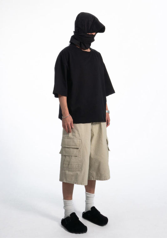 Raw Edge Oversized T-Shirt