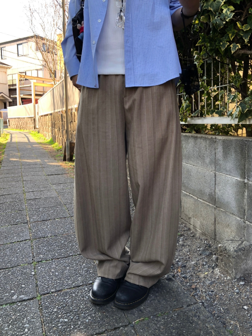 Randel Stripe Balloon Slacks