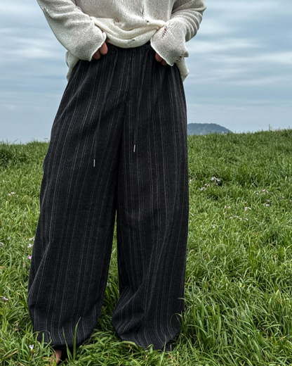 Randel Stripe Balloon Slacks