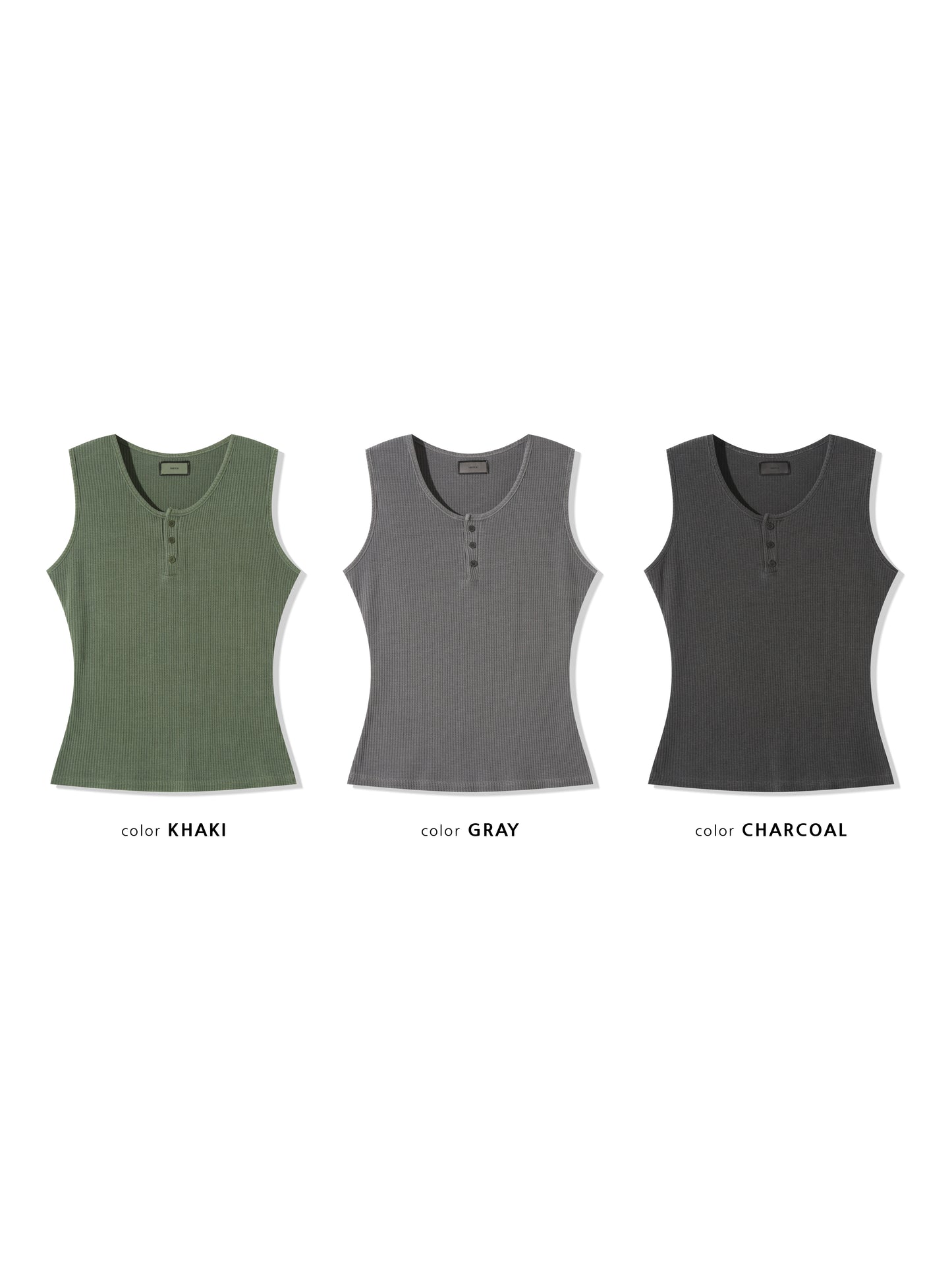 Bennett Waffle Henley Sleeveless