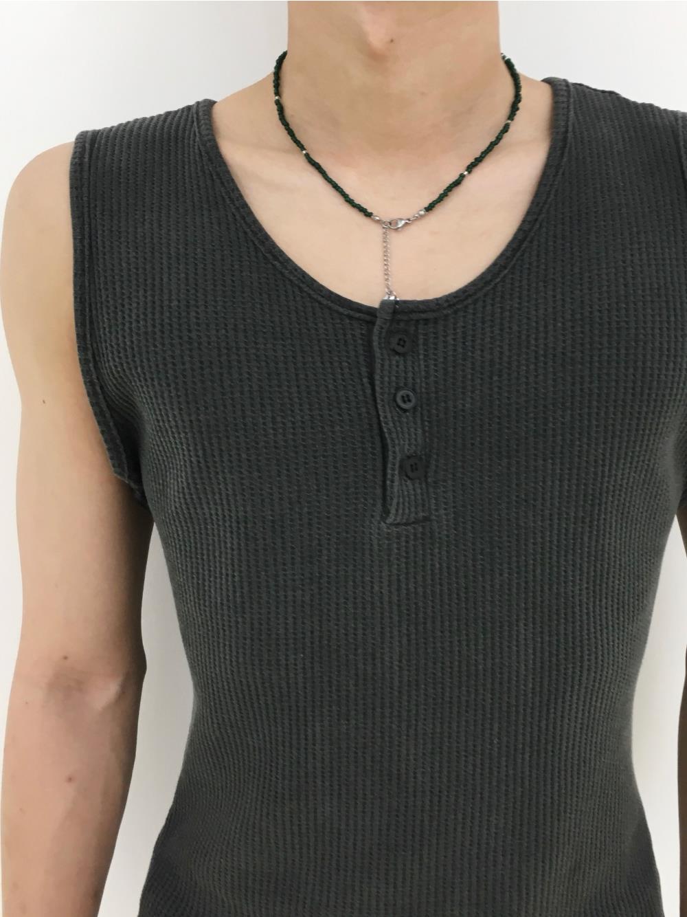 Bennett Waffle Henley Sleeveless