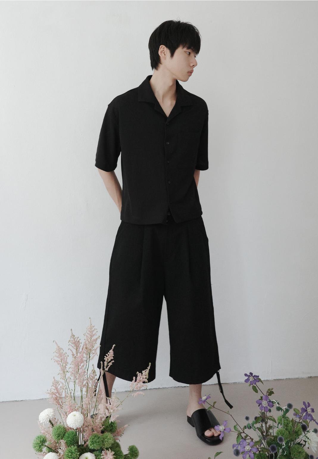 Marlow Waffle Open Collar Shirt