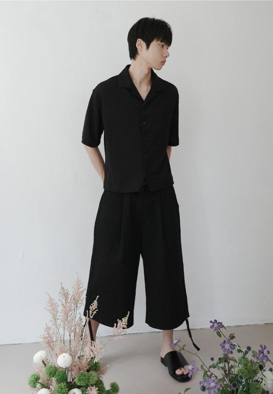 Marlow Waffle Open Collar Shirt