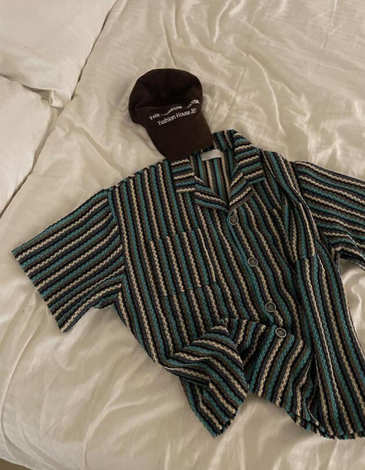 Lagoon Wave Crochet Shirt