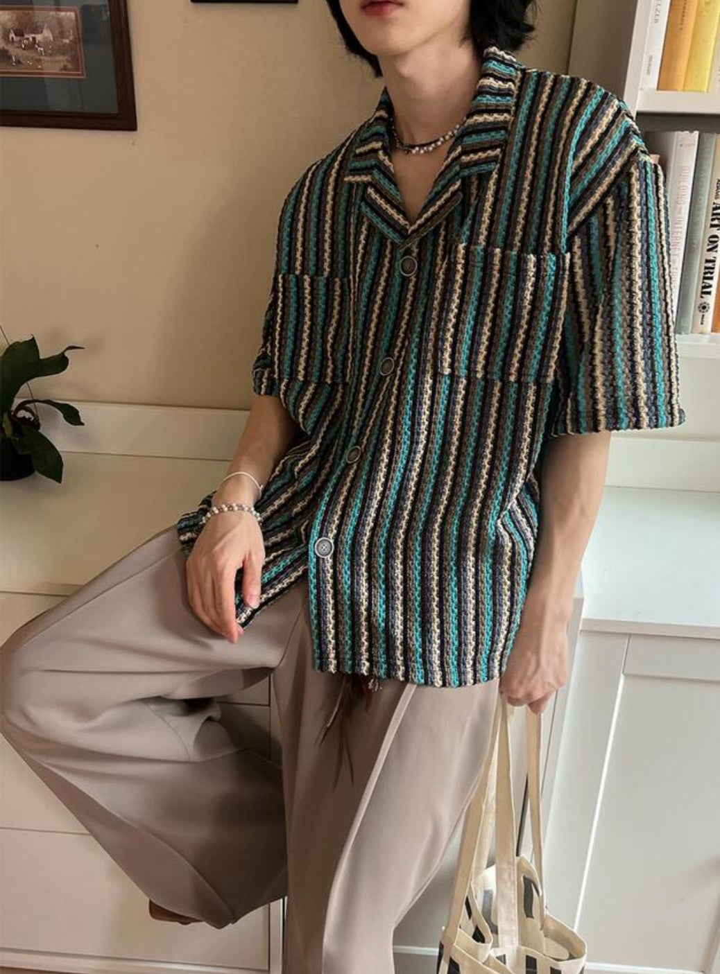 Lagoon Wave Crochet Shirt