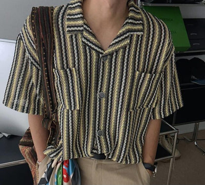 Lagoon Wave Crochet Shirt