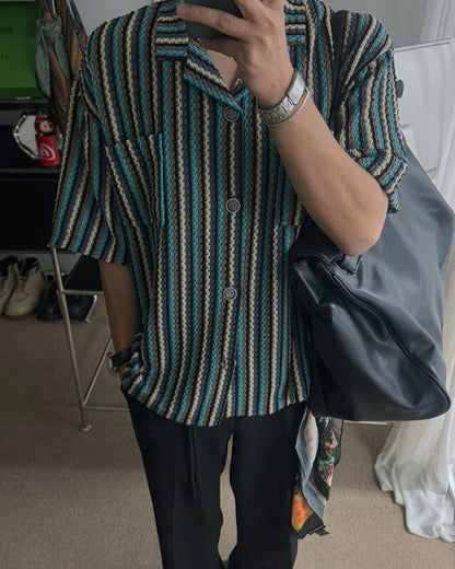 Lagoon Wave Crochet Shirt