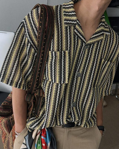 Lagoon Wave Crochet Shirt